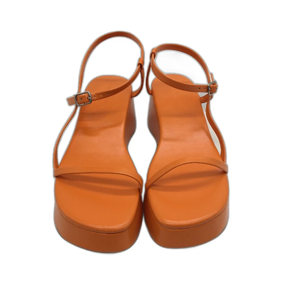 Alice In The Eve Orange Tangerine Lola Flatform Sandals Ladies Size US6 EU37 NEW - Image 2
