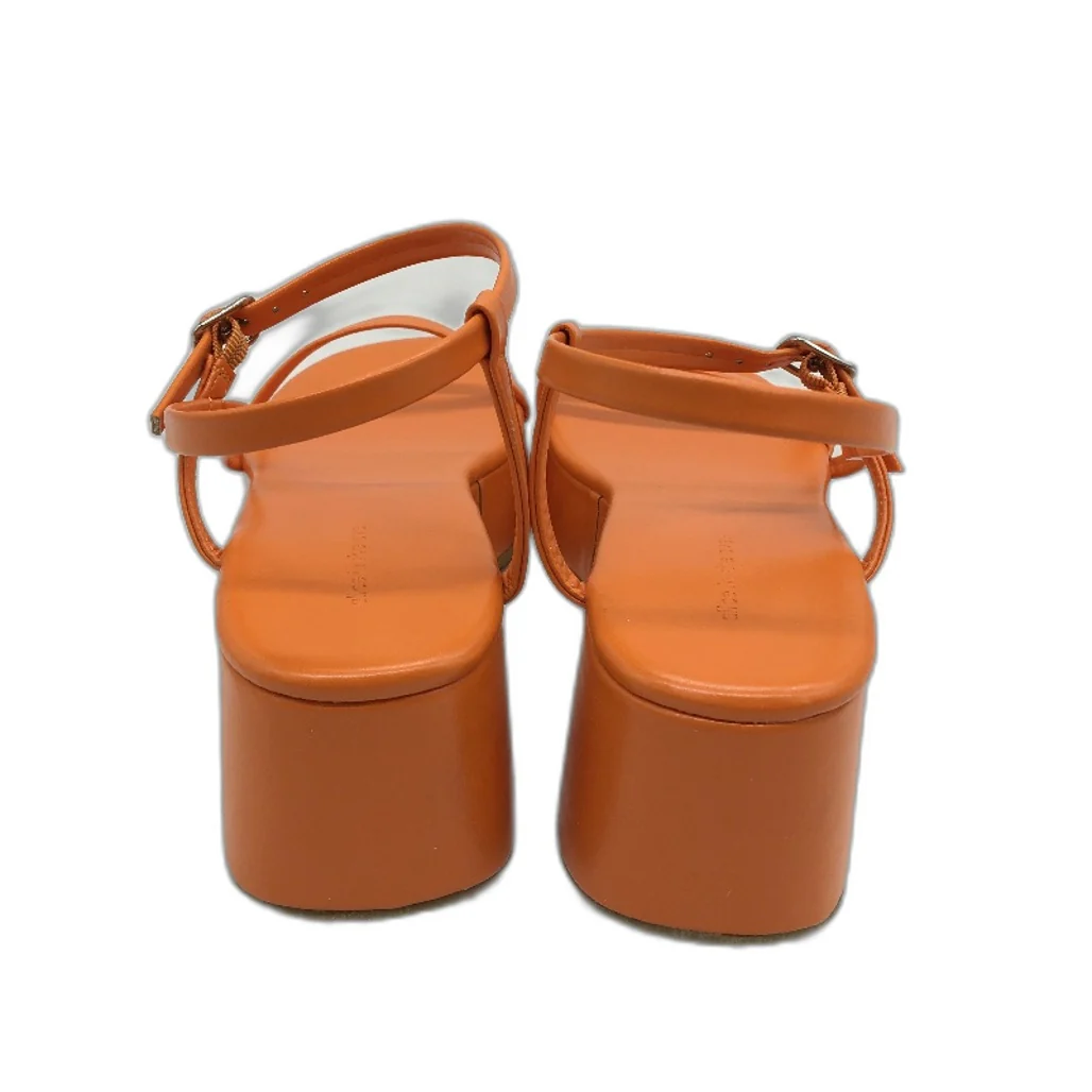Alice In The Eve Orange Tangerine Lola Flatform Sandals Ladies Size US6 EU37 NEW - Image 3