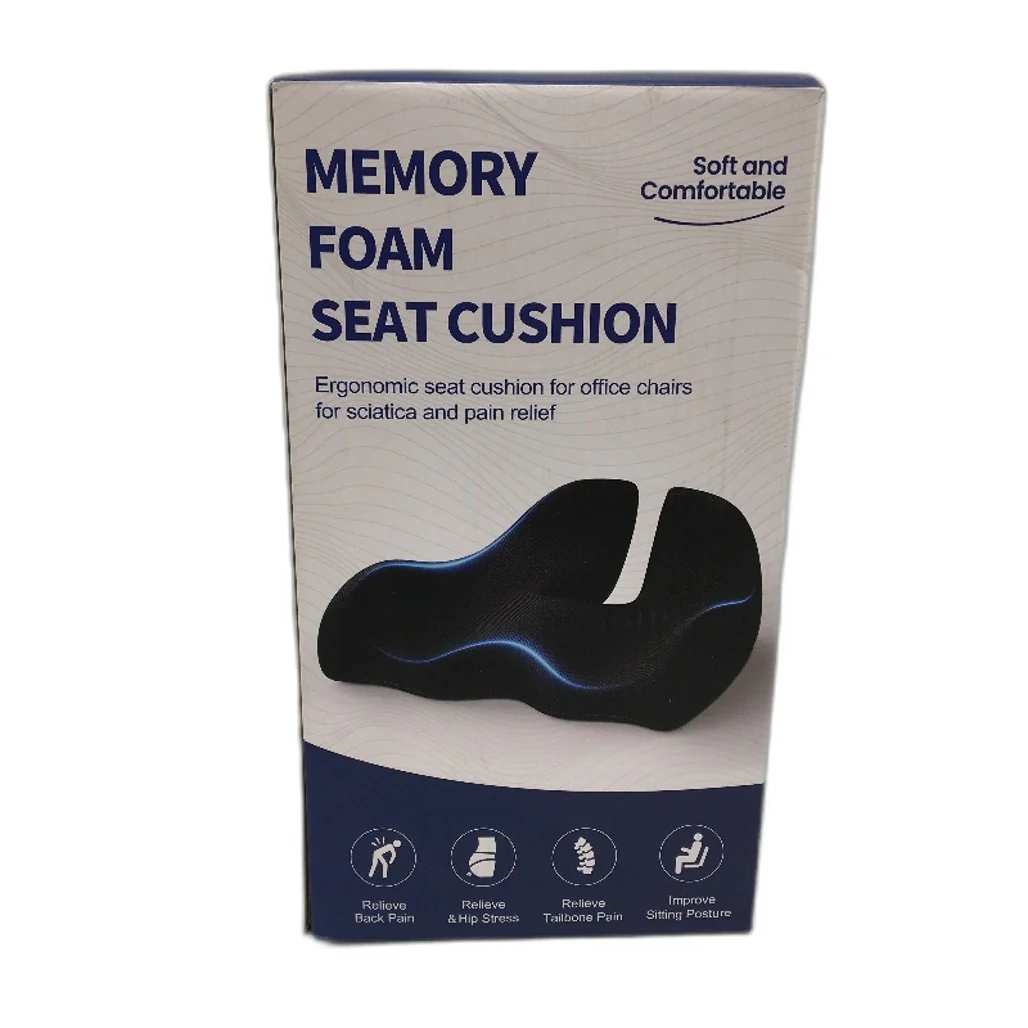 Ergonomic Memory Foam Seat Coccyx Cushion Size Extra Large in Black NEW - Image 4