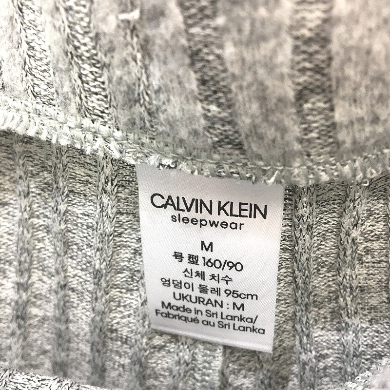 Calvin Klein Ribbed Drawstring Jogger Style Grey PJ Pants Ladies Size Medium NEW - Image 3
