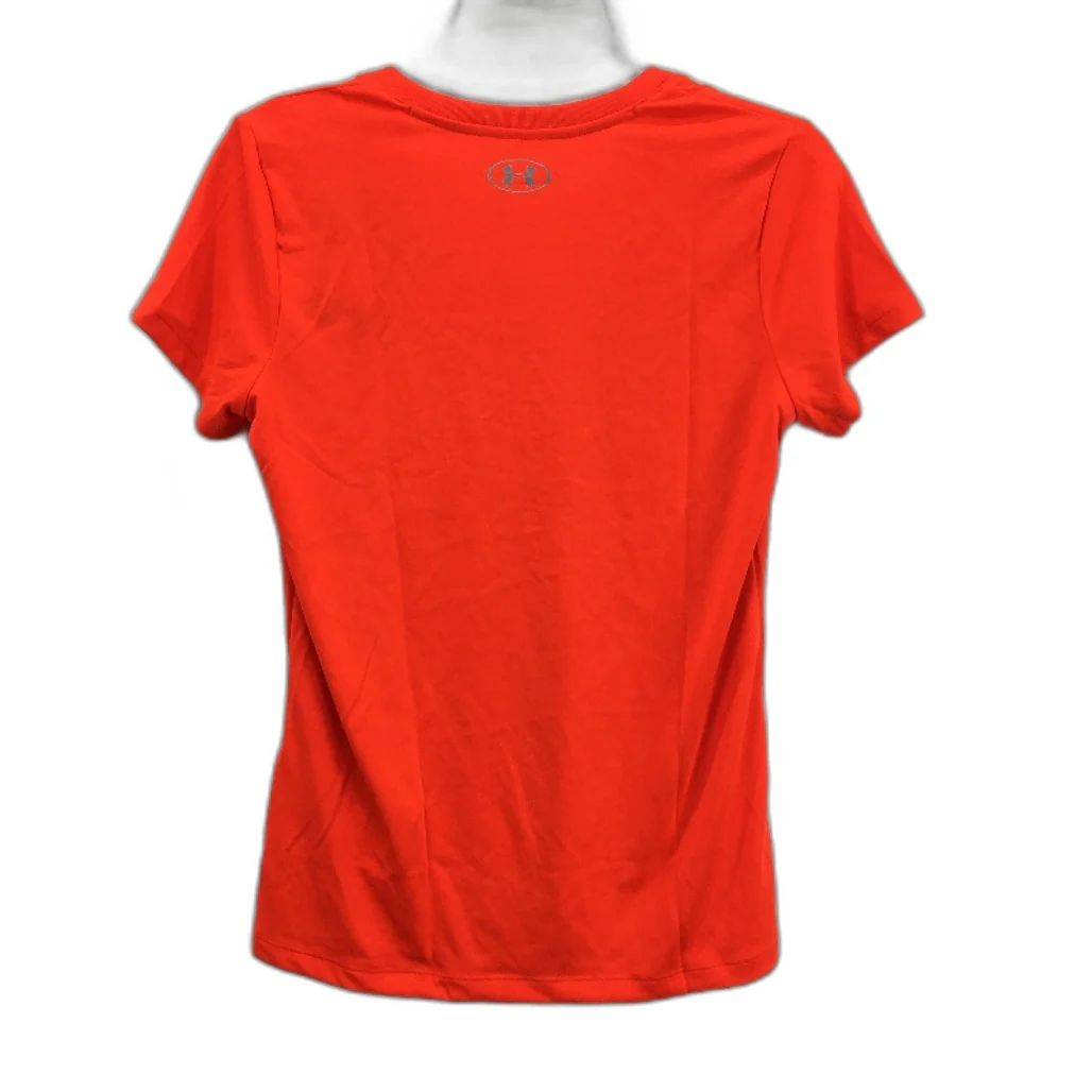 Under Armour Tech V Neck Neon Red Training Shirt Ladies Size Small NEW - Image 2