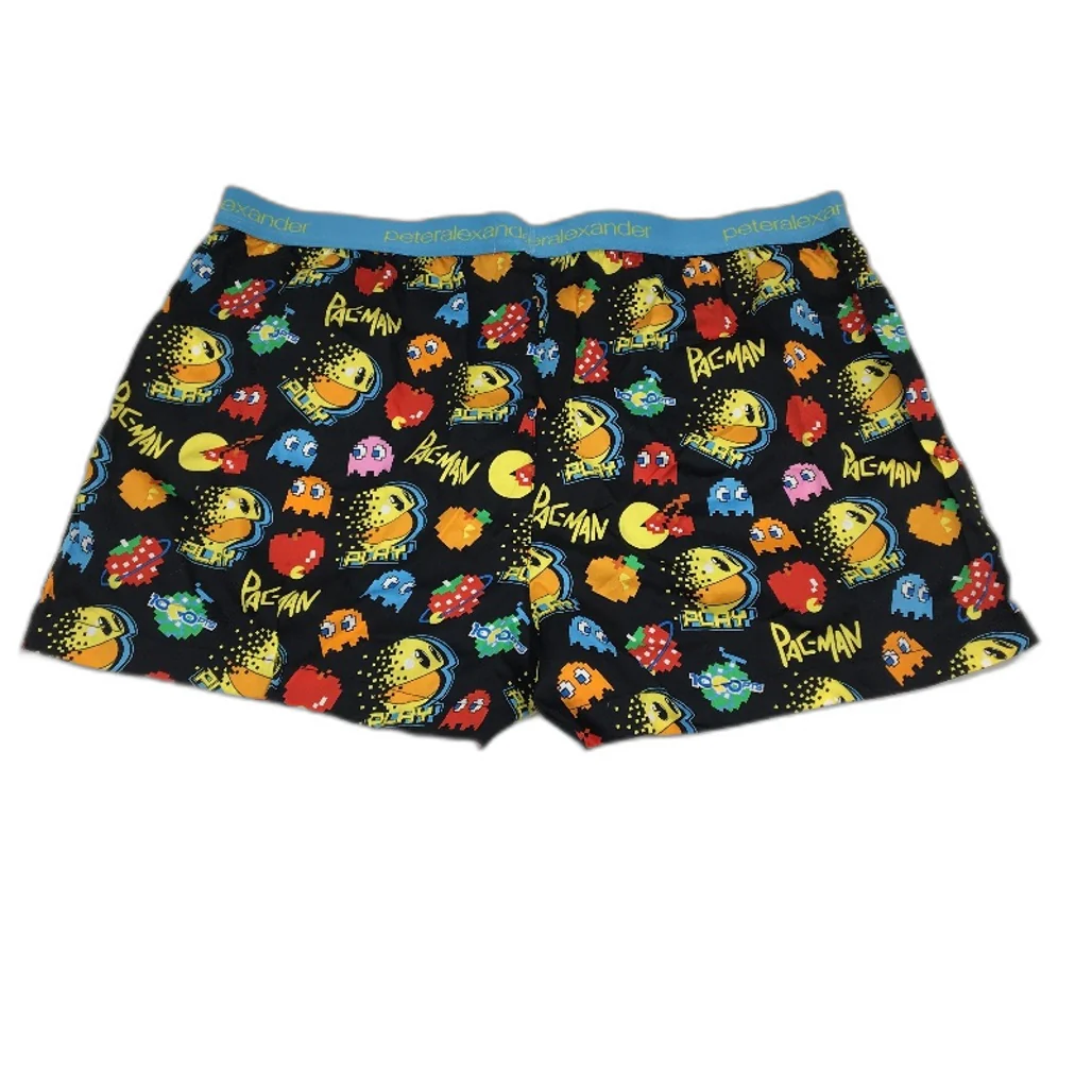Peter Alexander Pac-Man Regular Fit Cotton Black Boxer Shorts Mens Size XL NEW - Image 2