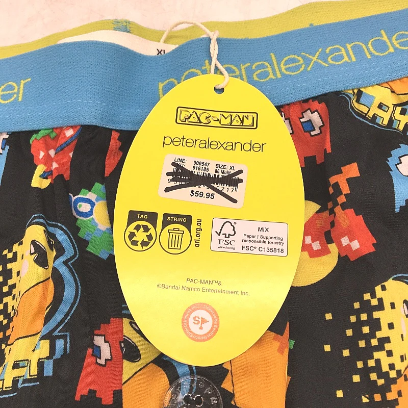Peter Alexander Pac-Man Regular Fit Cotton Black Boxer Shorts Mens Size XL NEW - Image 5