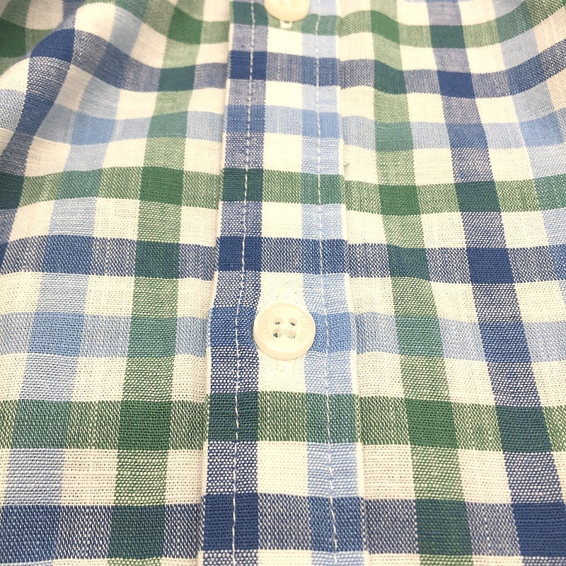 Jeanswest Green Blue Checked Cotton Blend Long Sleeve Casual Shirt Mens Sz L NEW - Image 4