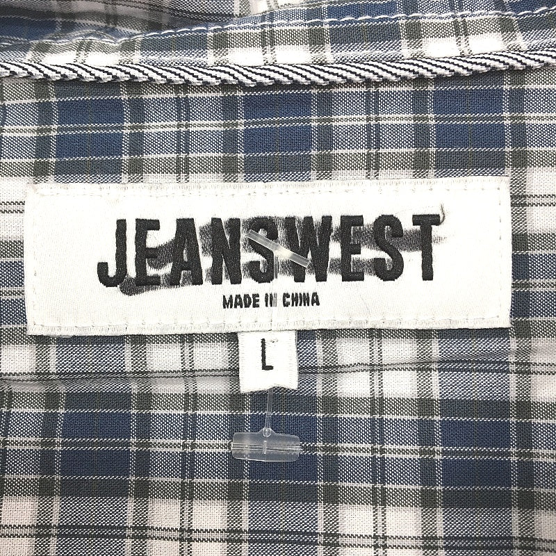 Jeanswest Blue Checkered 100% Cotton Long Sleeve Casual Shirt Mens Size L NEW - Image 3