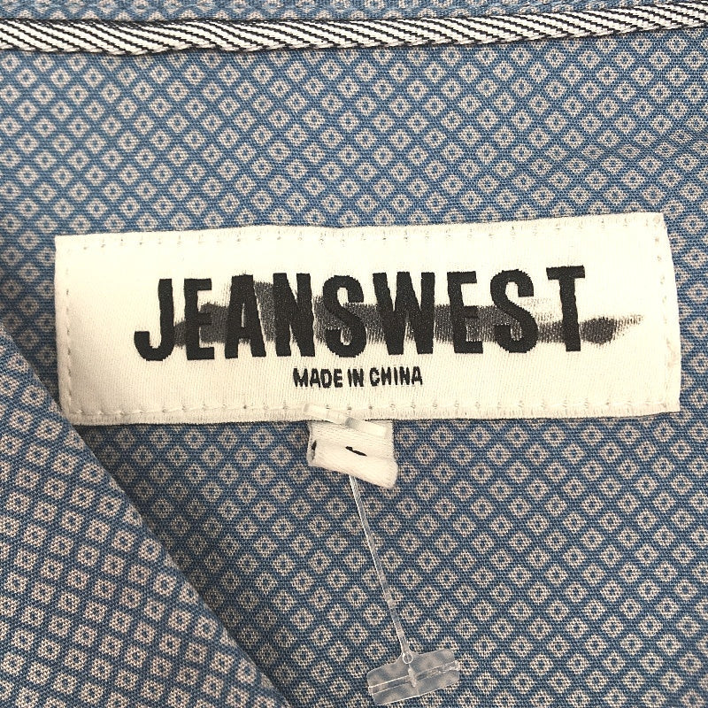 Jeanswest Blue Grey Dotted 100% Cotton Long Sleeve Casual Shirt Mens Size L NEW - Image 3