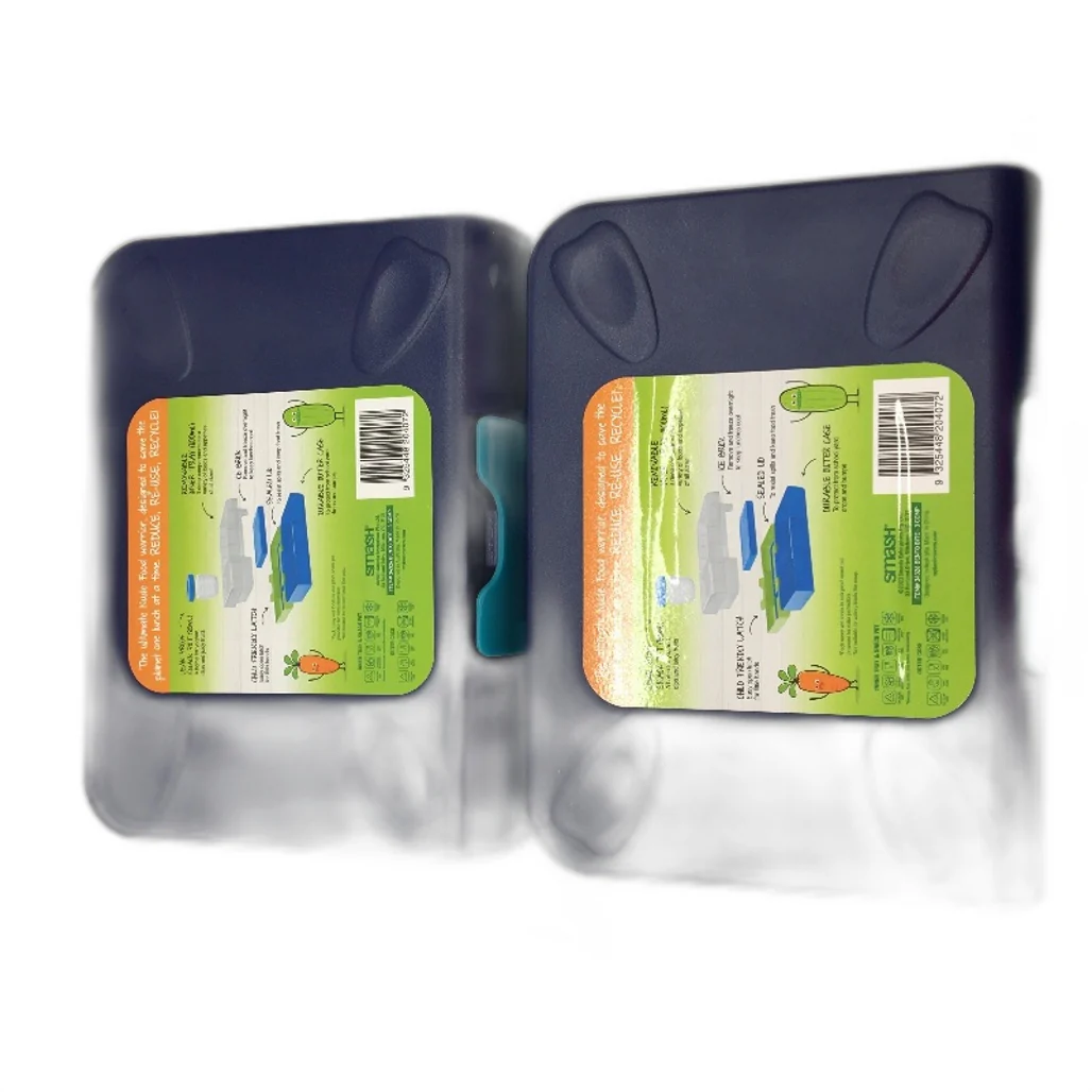 2 Pack Smash Teal & Navy Bento Bite 3 Compartment Lunch Box BPA Free NEW - Image 2