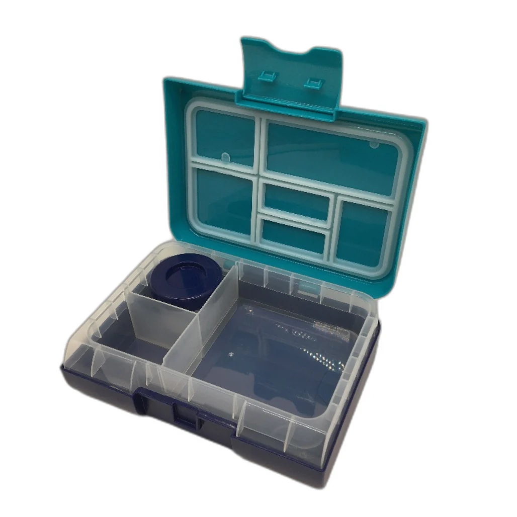 2 Pack Smash Teal & Navy Bento Bite 3 Compartment Lunch Box BPA Free NEW - Image 4