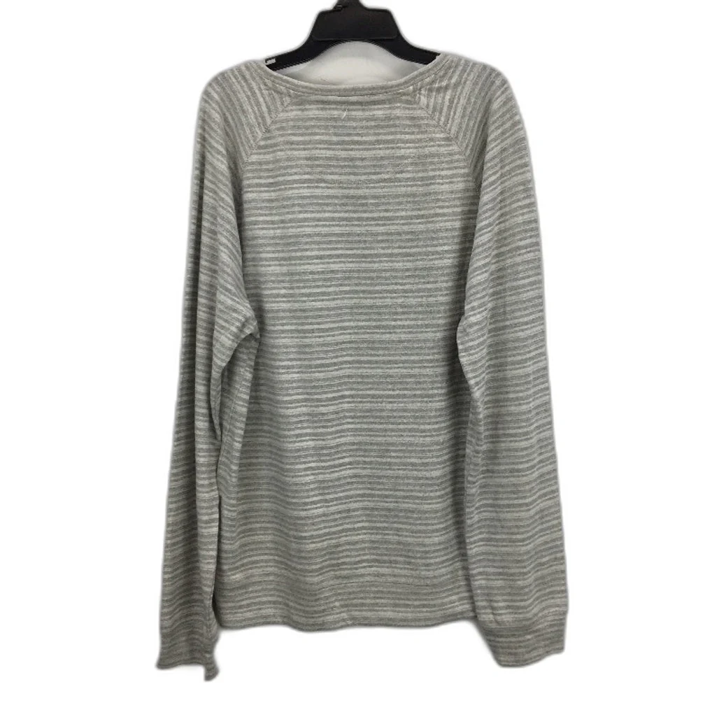 Jeanswest Grey White Striped Thin Scoopneck Shirt Sweater Mens Size Large NEW - Image 2