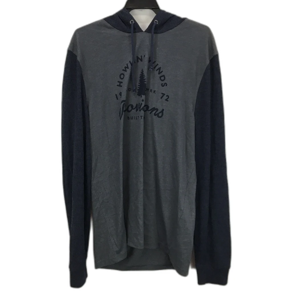 Jeanswest Howlin Winds Text Graphic Grey & Navy Thin Hoodie Mens Size Large NEW