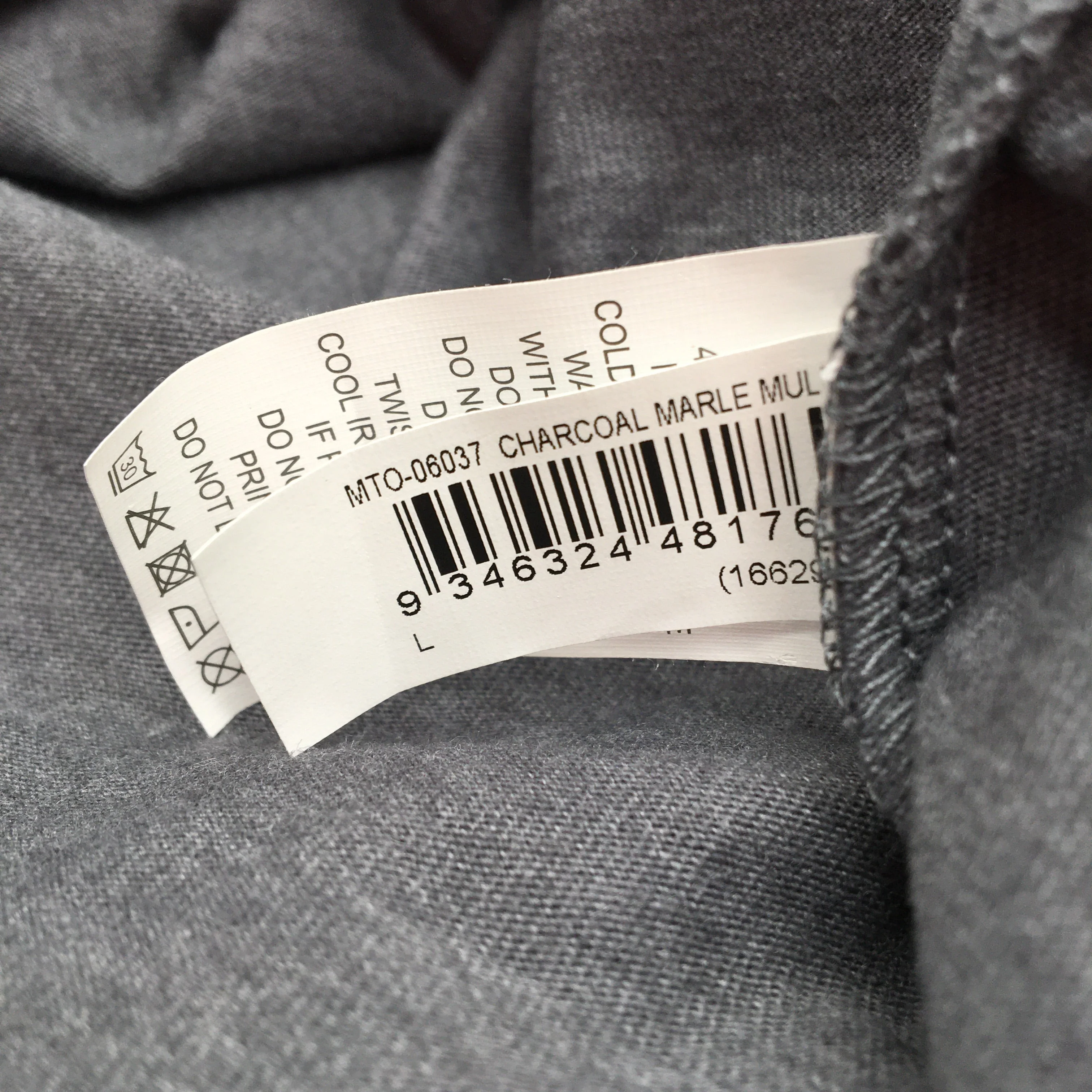 Jeanswest Howlin Winds Text Graphic Grey & Navy Thin Hoodie Mens Size Large NEW - Image 4