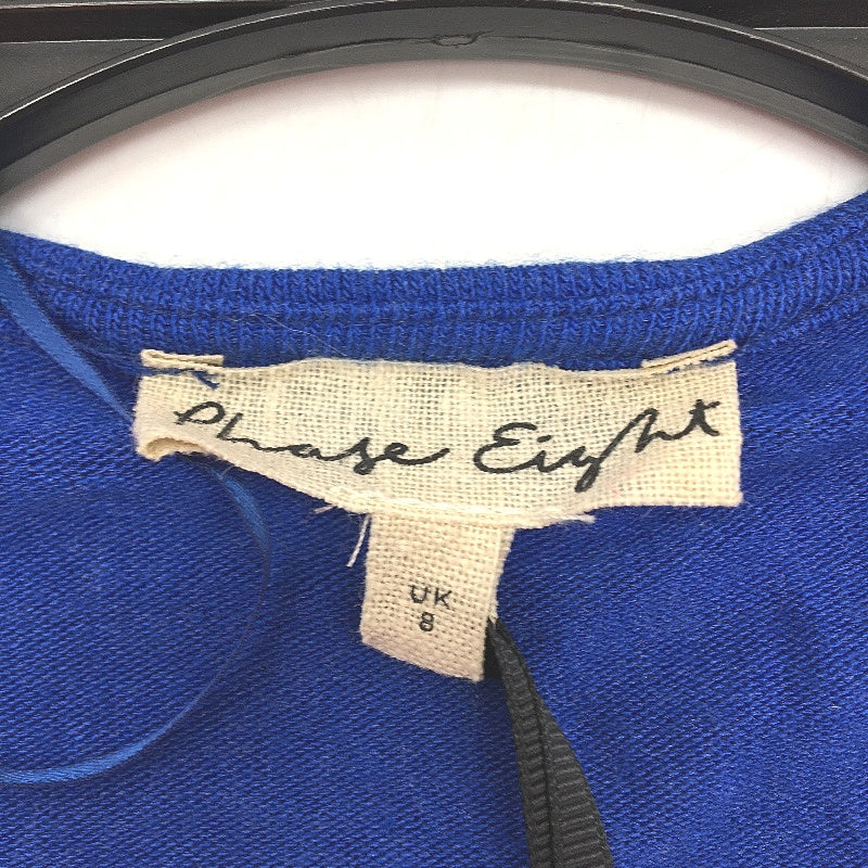 Phase Eight Zahra Zip Accent Sapphire Blue Longsleeve Top Ladies Size UK 8 NEW - Image 3