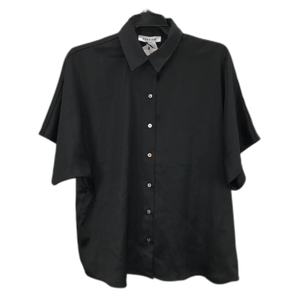 Preview Black Satin Button Shirt & Slip Skirt Set incl Cami Ladies Size AU 8 NEW - Image 3