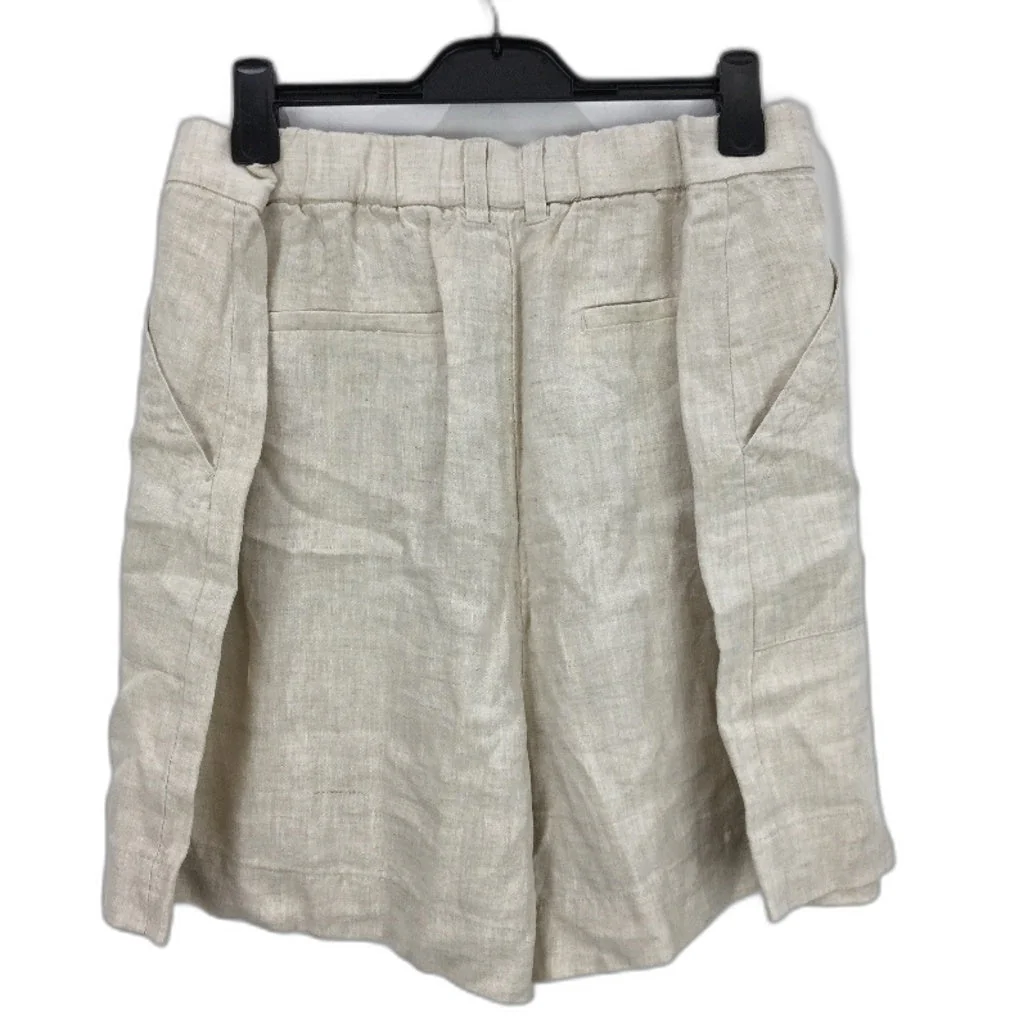 Just Jeans Tan Premium Linen Stretch High Rise Shorts Ladies Size AU 24 NEW - Image 2