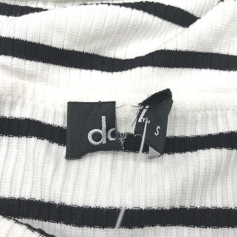 Dotti Black&White Striped Off-Shoulder Short Sleeve Stretch Top Ladies Sz S NEW - Image 3