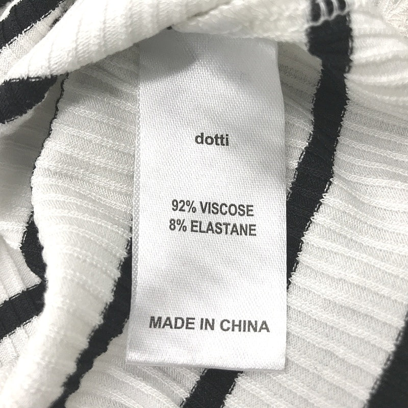Dotti Black&White Striped Off-Shoulder Short Sleeve Stretch Top Ladies Sz S NEW - Image 4