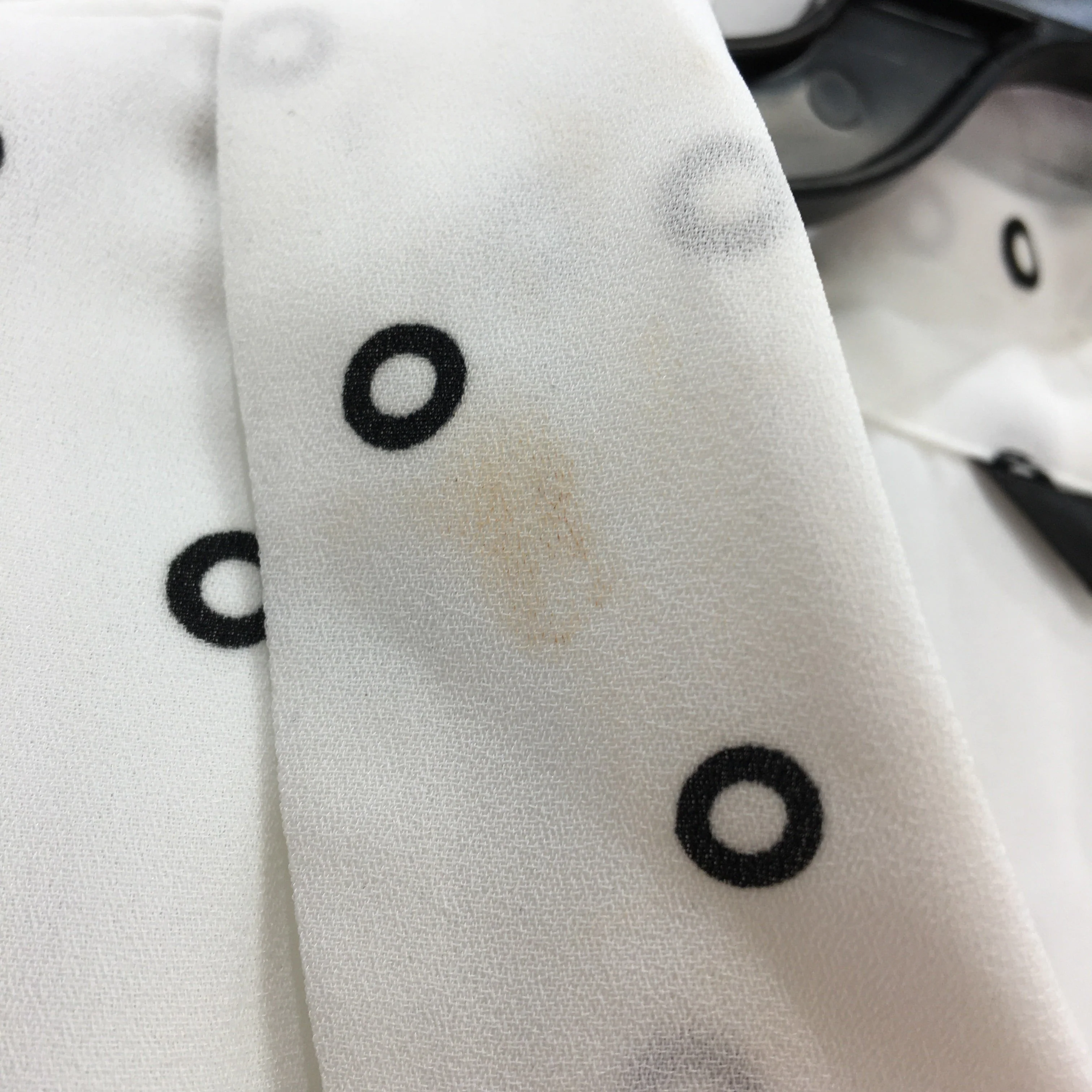 Portmans Collared White Black Circle Short Cuff Sleeve Top Ladies Size AU 18 NEW - Image 3