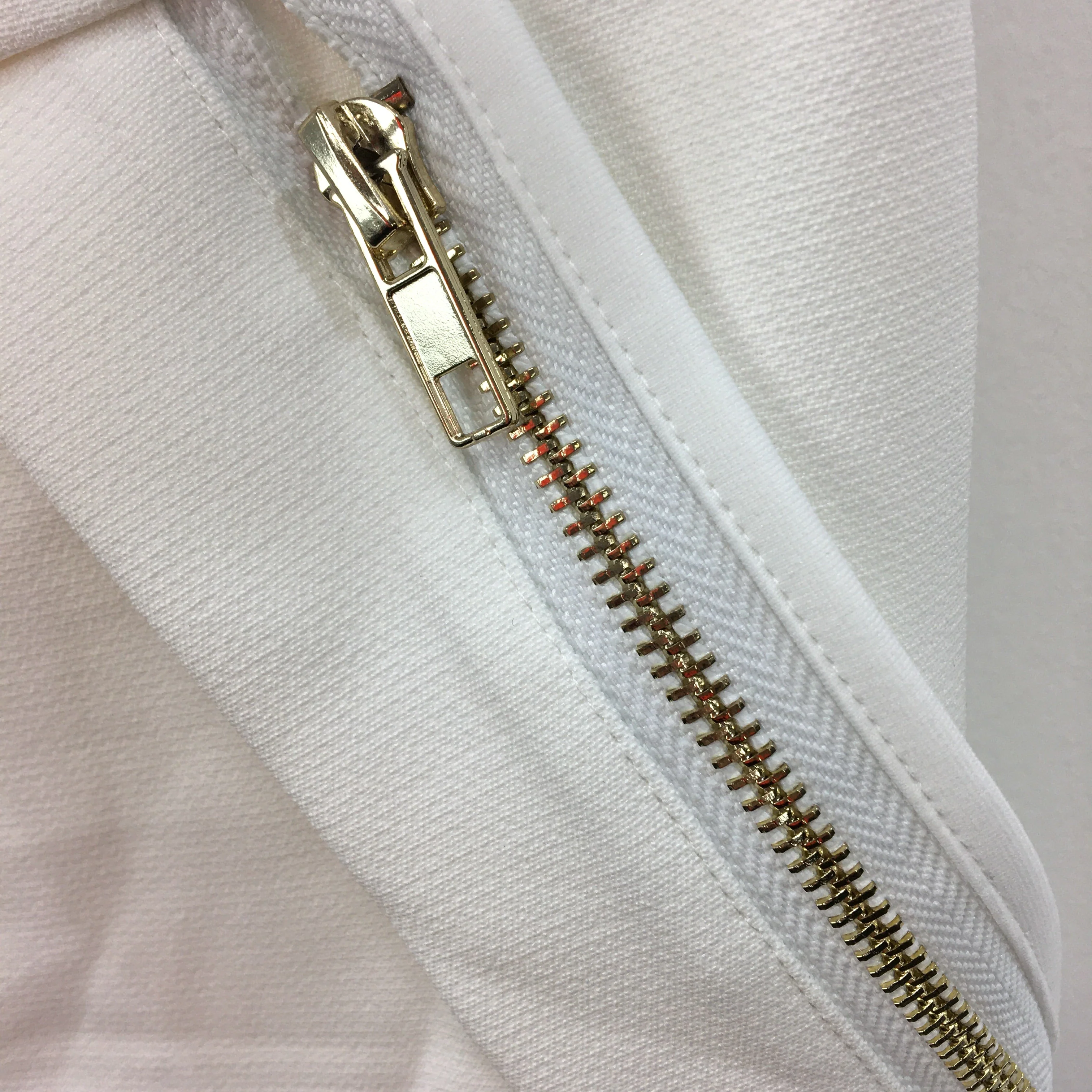 Miss Holly Sleeveless Gold Zip Pocket White Pantsuit Ladies Size XS NEW - Image 4