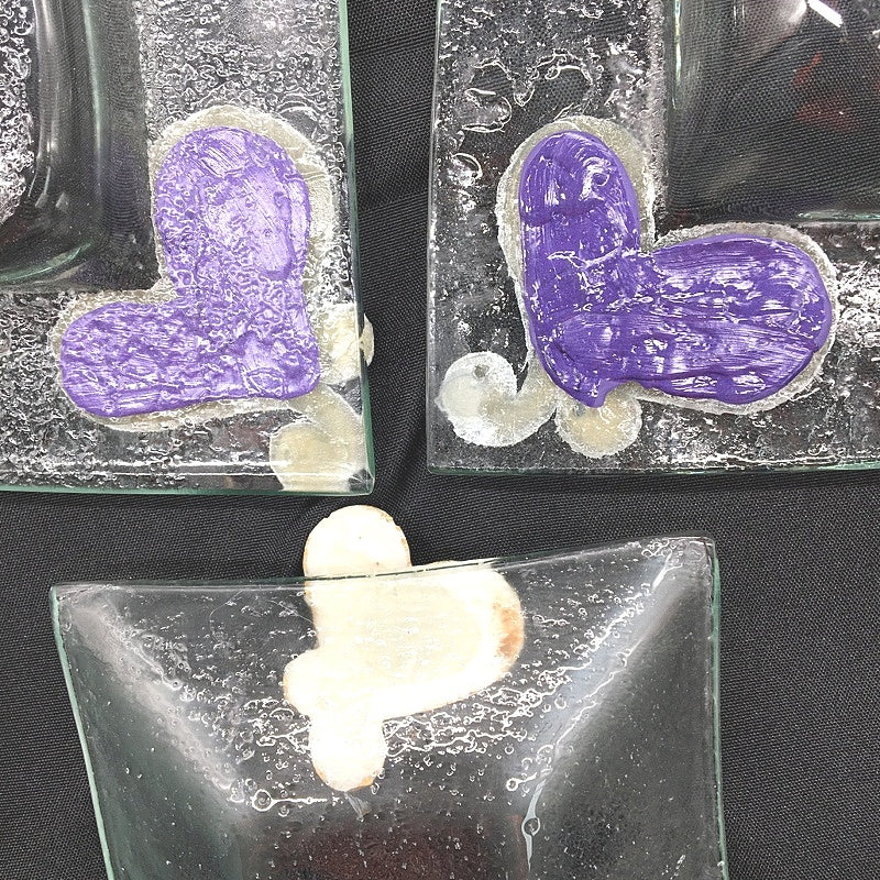 Classique Design 3 Piece Plate Set Silver & Purple Hearts Theme Home Decor NEW - Image 7