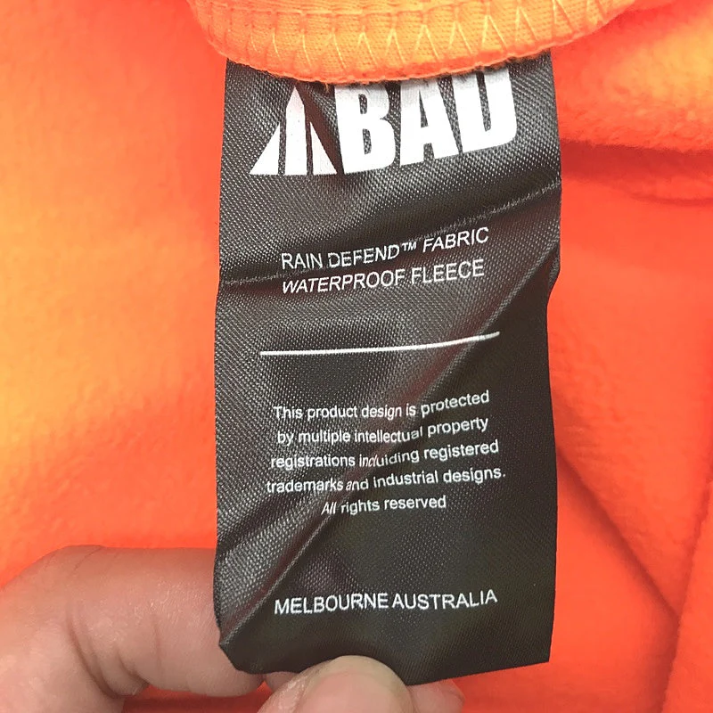 BAD Workwear Orange Fluoro Neon Orange&Grey Zip-Up Hoodie Ladies Size XL - Image 7