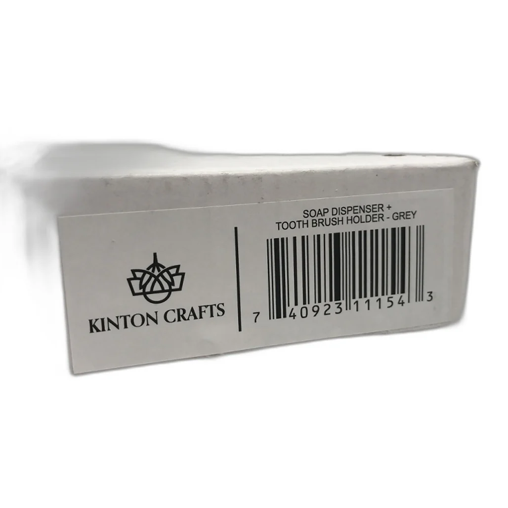 Kinton Crafts Concrete Design 150ml Soap Dispenser and Toothbrush Holder Set NEW - Image 4