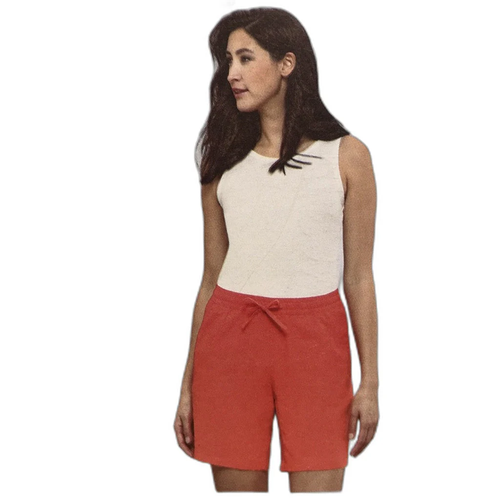 Serra Women's Relaxed Fit Linen Blend Shorts with Side Slant Pockets NEW - Image 73