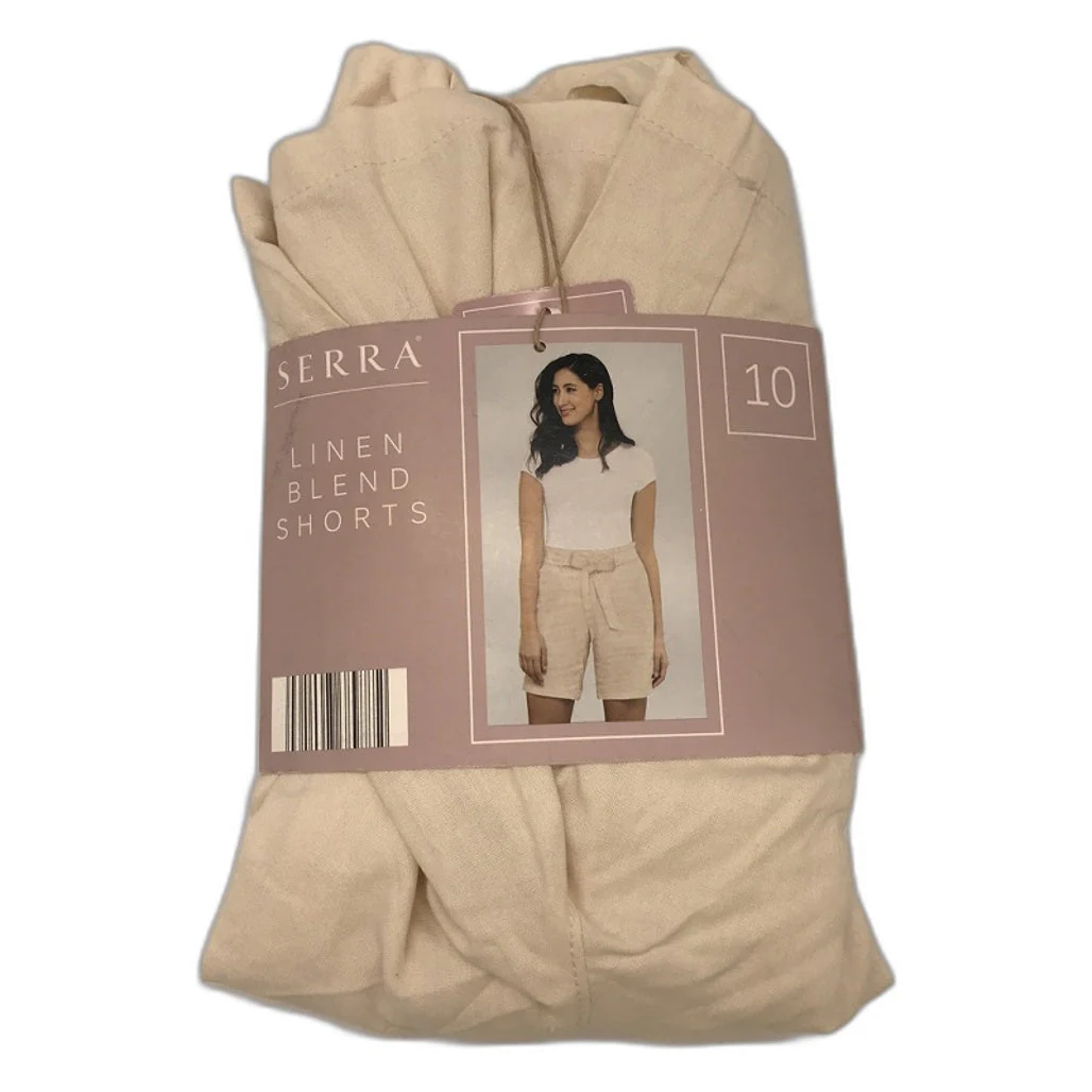 Serra Women's Relaxed Fit Linen Blend Shorts with Side Slant Pockets NEW - Image 82