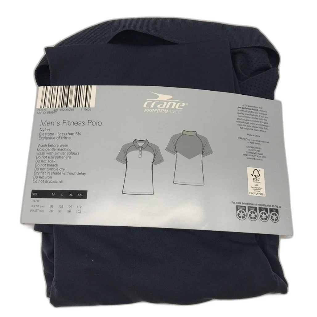 Crane Performance Seamless Moisture Regulating Men's Fitness Polo NEW - Image 9