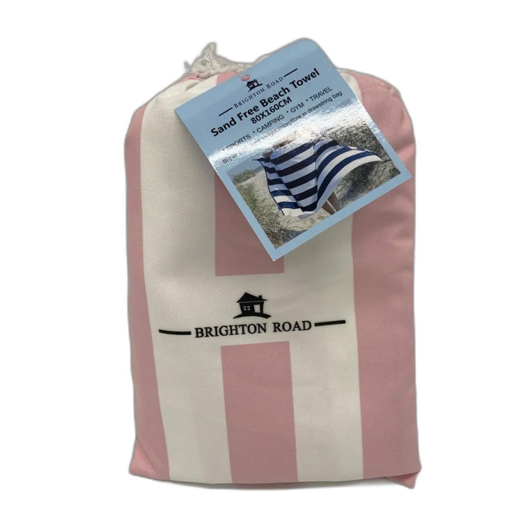 Brighton Road Sand Free Lightweight Microfibre Beach Towel In Carry Bag NEW - Image 5