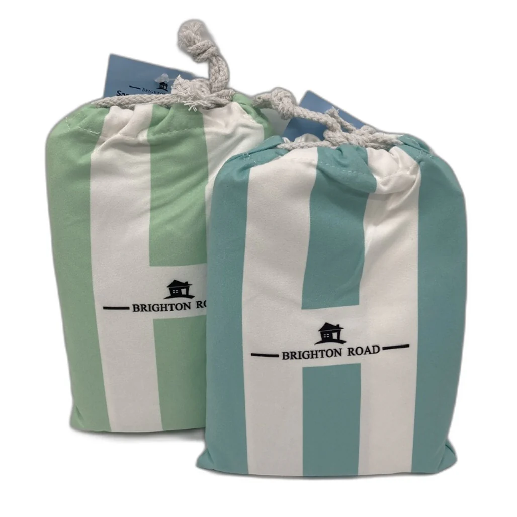 Brighton Road 2Pck Sand Free Lightweight Microfibre Beach Towel In Carry Bag NEW - Image 8