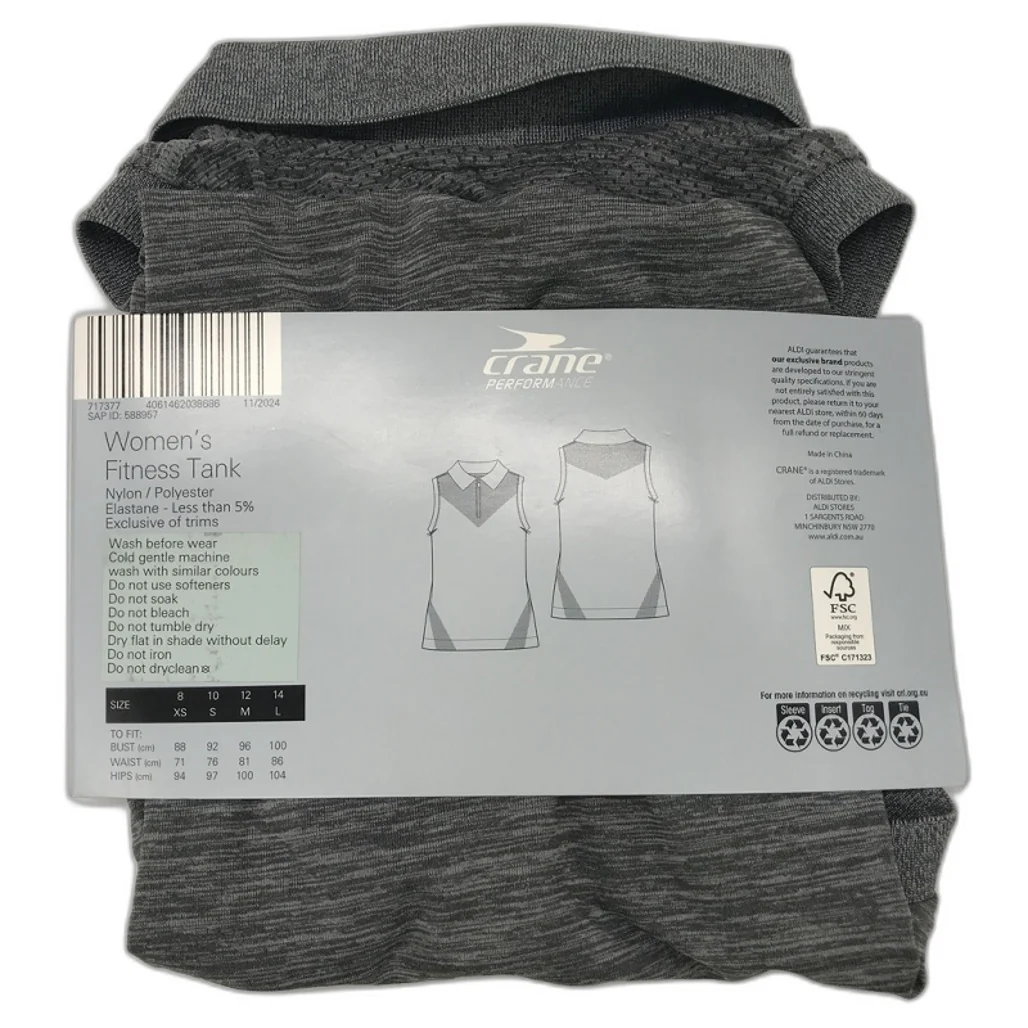 Crane Performance Women's Seamless Moisture Regulating Fitness Tank NEW - Image 2