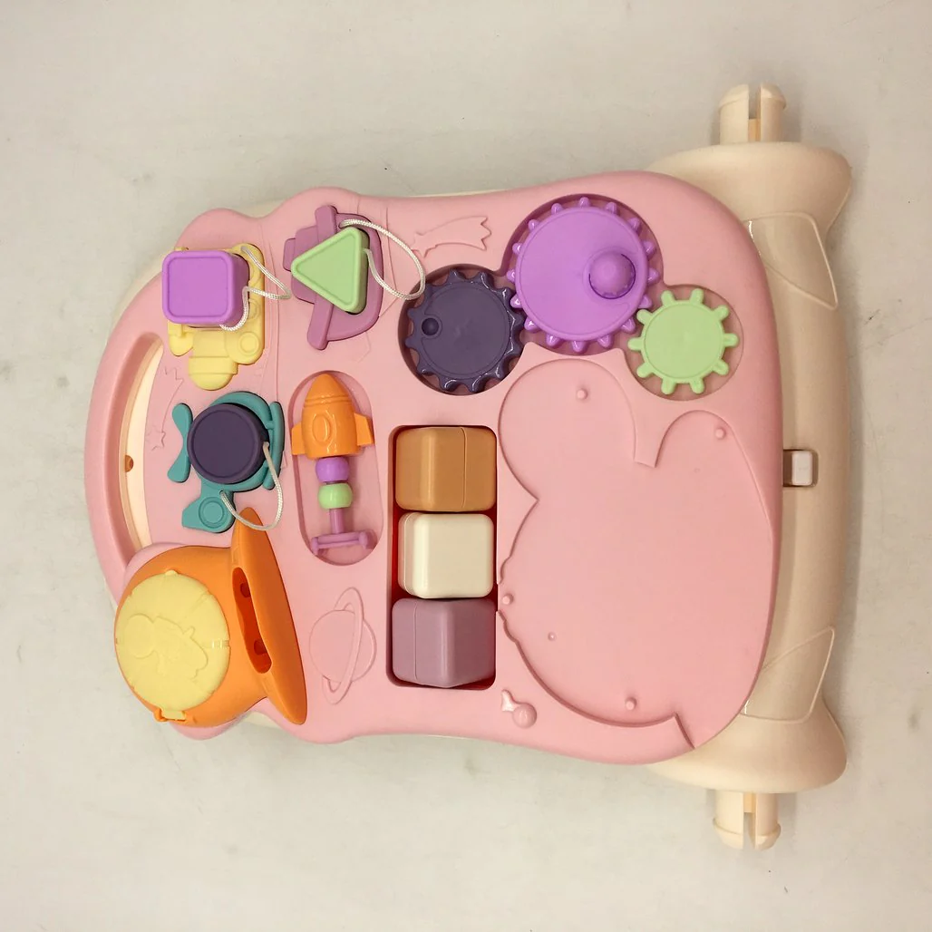 Cute Stone 2-in-1 Pink Multifunctional Baby Walker & Activity Table DEMO - Image 5