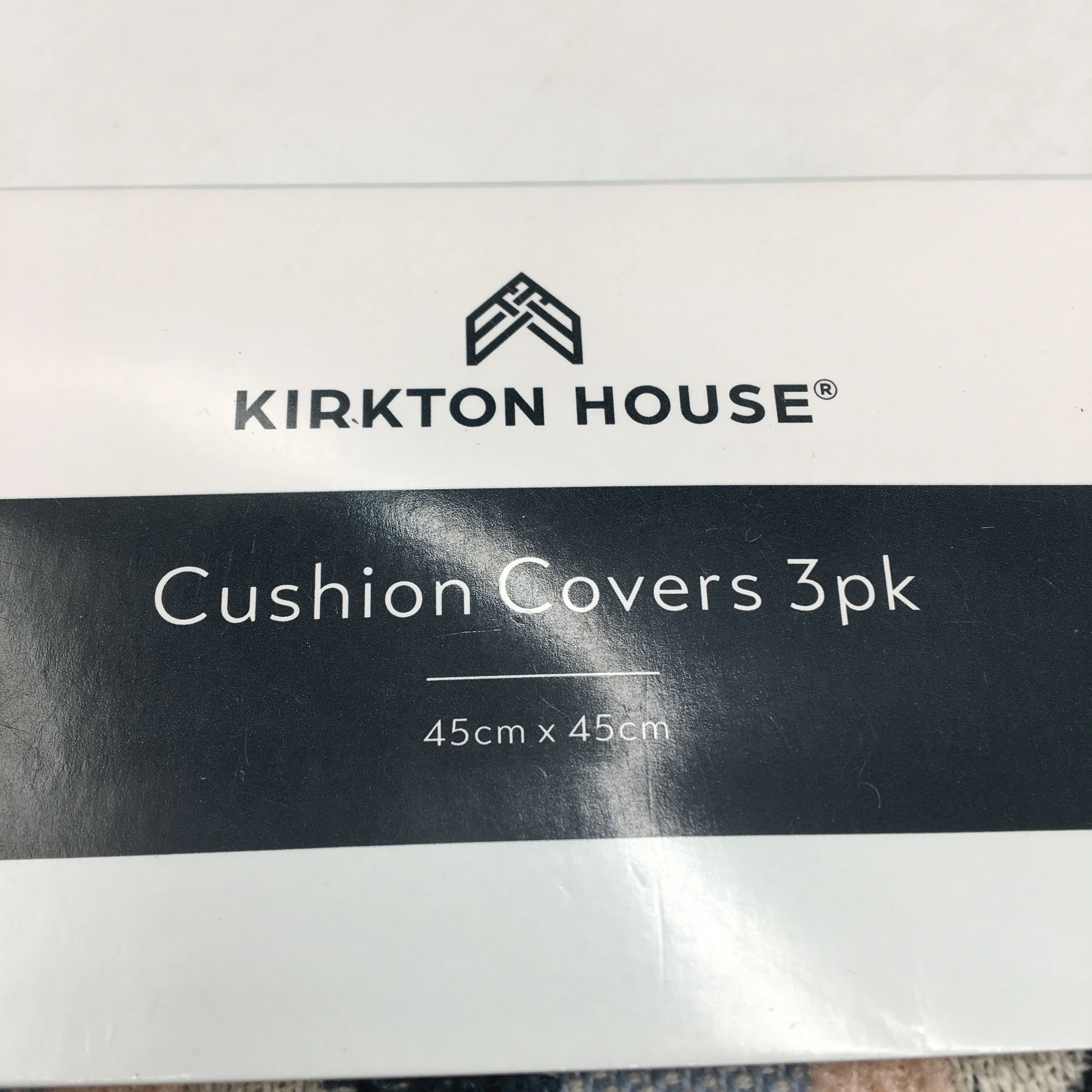 Kirkton House 3pk 45x45cm Blue Patterned Texture Cushion Covers NEW - Image 4