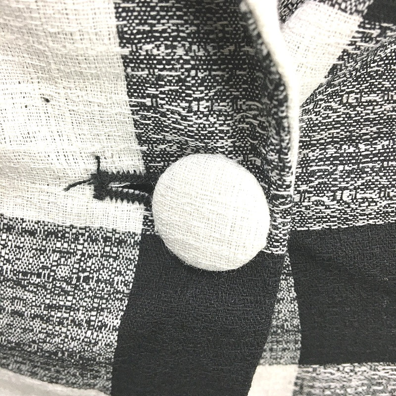 Atmos & Here Ciover Black White Check Cotton Linen Blend Blazer Ladies Sz 6 NEW - Image 4