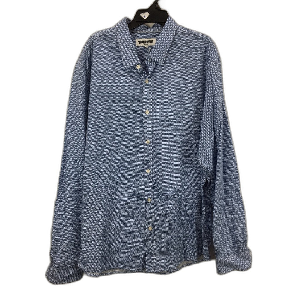 Jeanswest 2 Pack White And Blue Cotton Blend L/S Casual Shirts Mens Size L NEW - Image 2