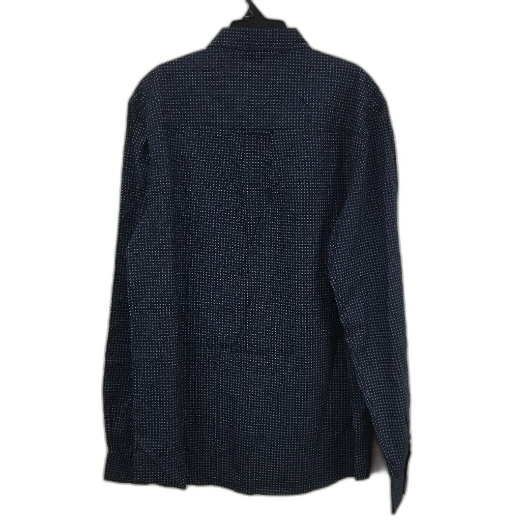 Jeanswest 2 Pack Navy Patterned 100% Cotton L/S Casual Shirts Mens Size M NEW - Image 5