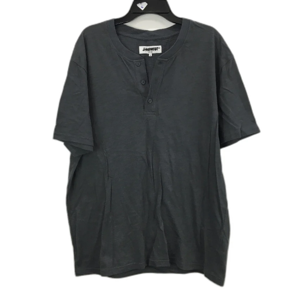 Jeanswest 2 Pack Green & Grey Button Neck 100% Cotton T-Shirts Mens Sz M NEW - Image 2