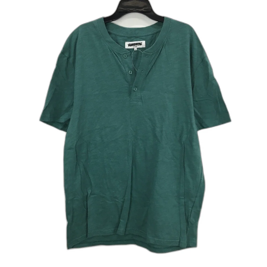 Jeanswest 2 Pack Green & Grey Button Neck 100% Cotton T-Shirts Mens Sz M NEW - Image 4