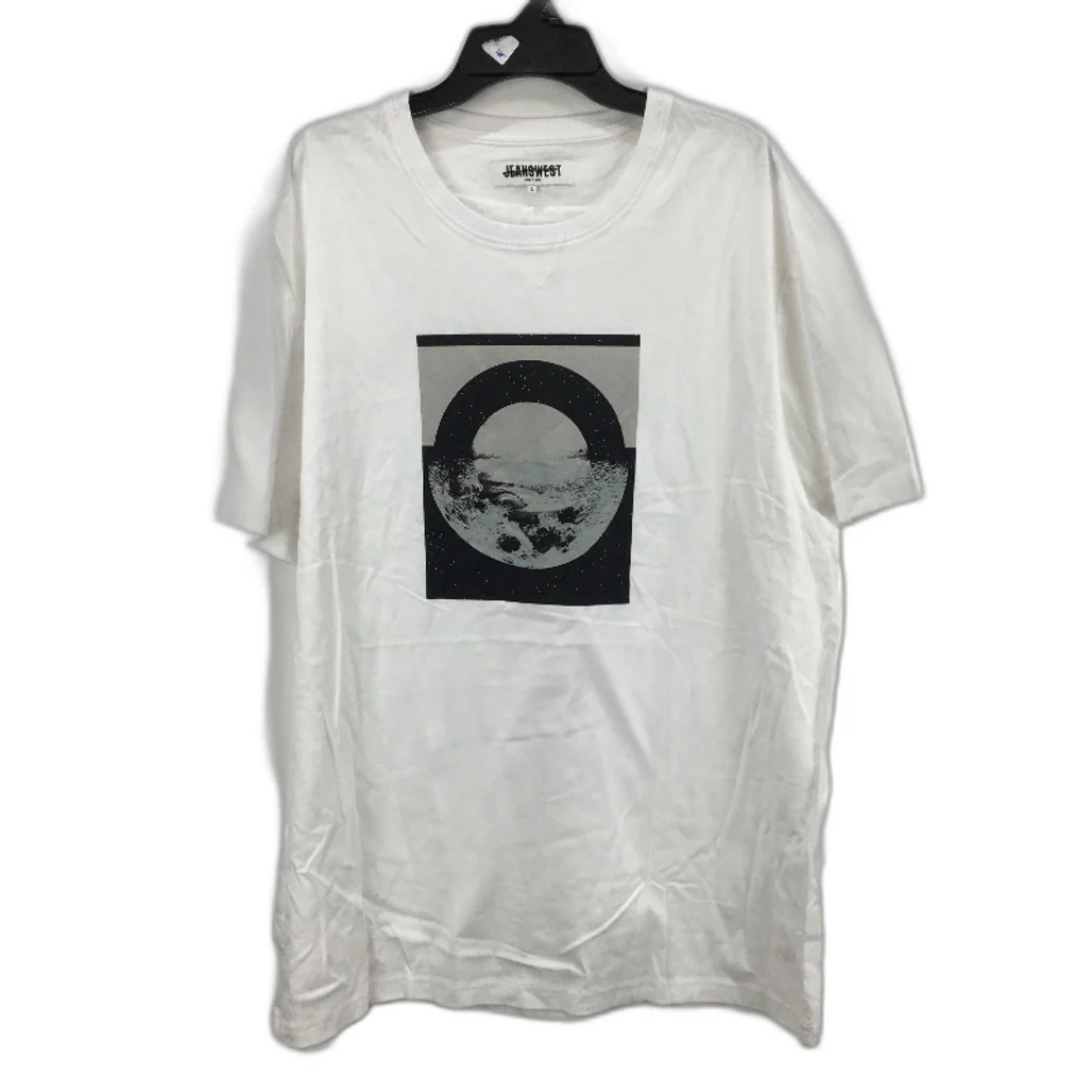 Jeanswest 2 Piece White Printed 100% Cotton Casual T-Shirts Mens Size L NEW - Image 3