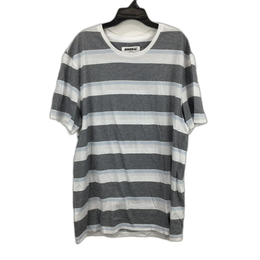 Jeanswest 2 Pack White & Striped Soft 100% Cotton Casual T-Shirts Mens Sz L NEW - Image 4