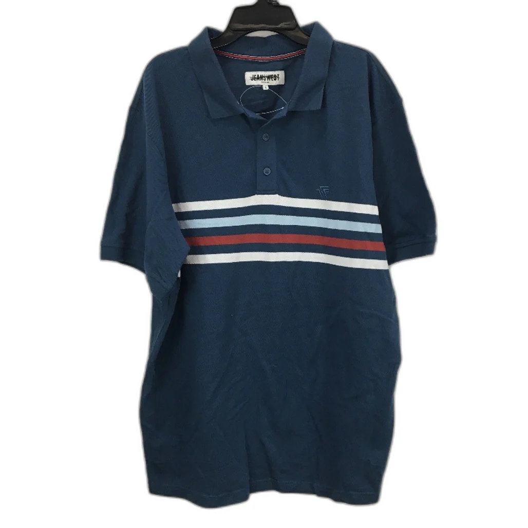 Jeanswest 2 Pack Blue Toned Knit 100% Cotton Casual Polo Shirts Mens Sz L NEW - Image 4