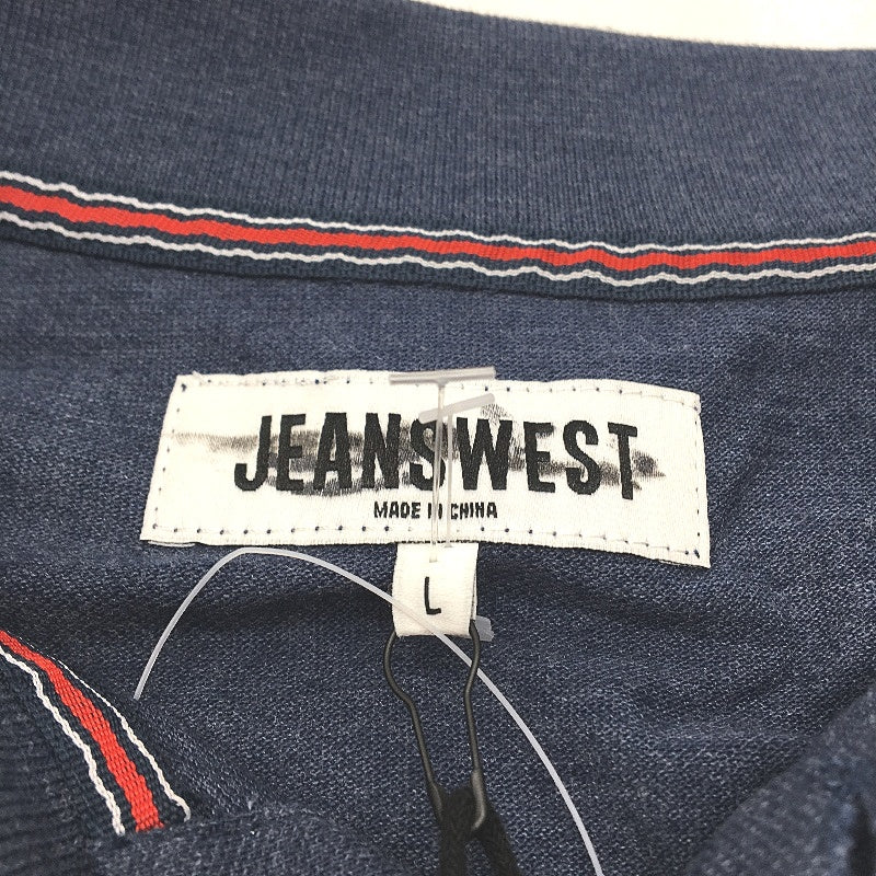 Jeanswest 2 Pack Blue Toned Knit 100% Cotton Casual Polo Shirts Mens Sz L NEW - Image 6