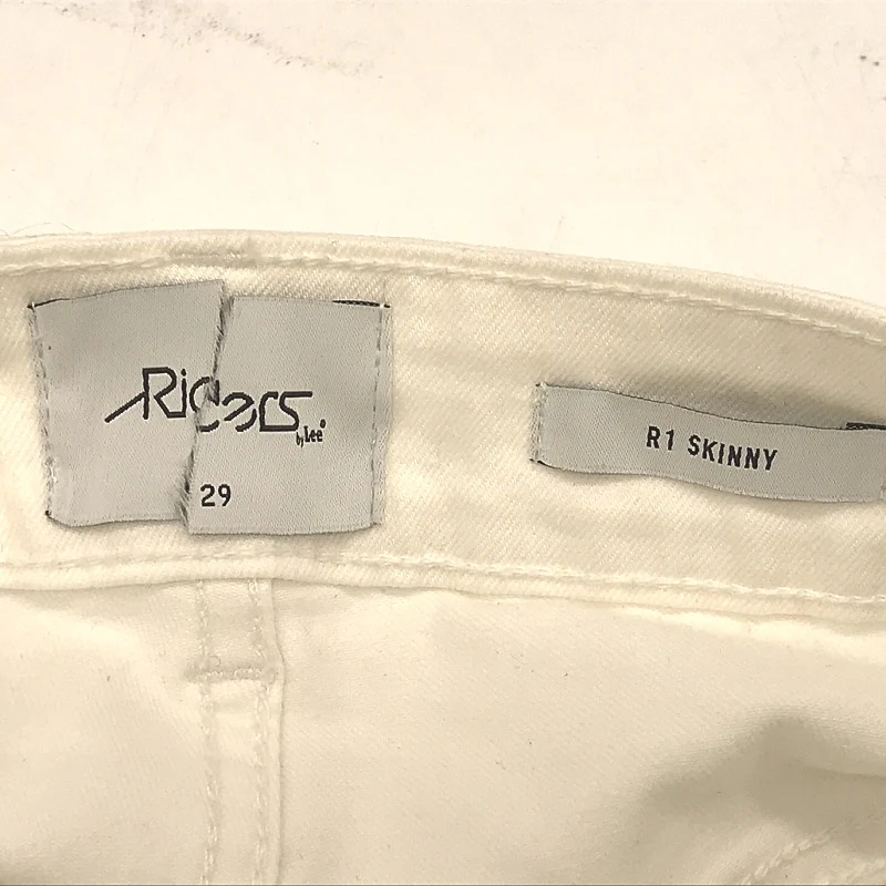 Riders by Lee R1 Skinny White Denim Jeans Mens Size 29 DEMO - Image 8
