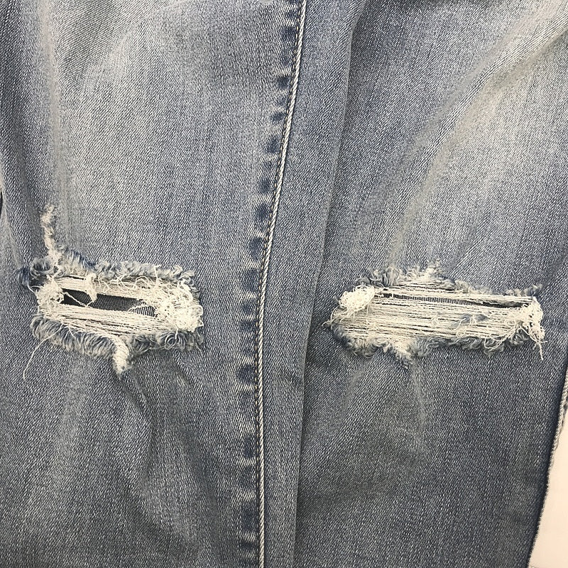 Riders by Lee Hi Rider Blue Designed to Fade Ripped Denim Jeans Lds Sz 14 DEMO - Image 7