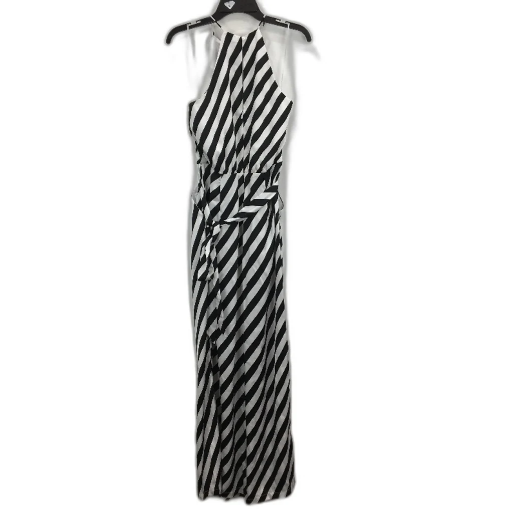 Dotti Emily In Paris Black & White High Neck No Sleeve Full Leg Jumpsuit NEW - Image 2