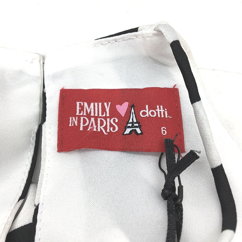 Dotti Emily In Paris Black & White High Neck No Sleeve Full Leg Jumpsuit NEW - Image 3