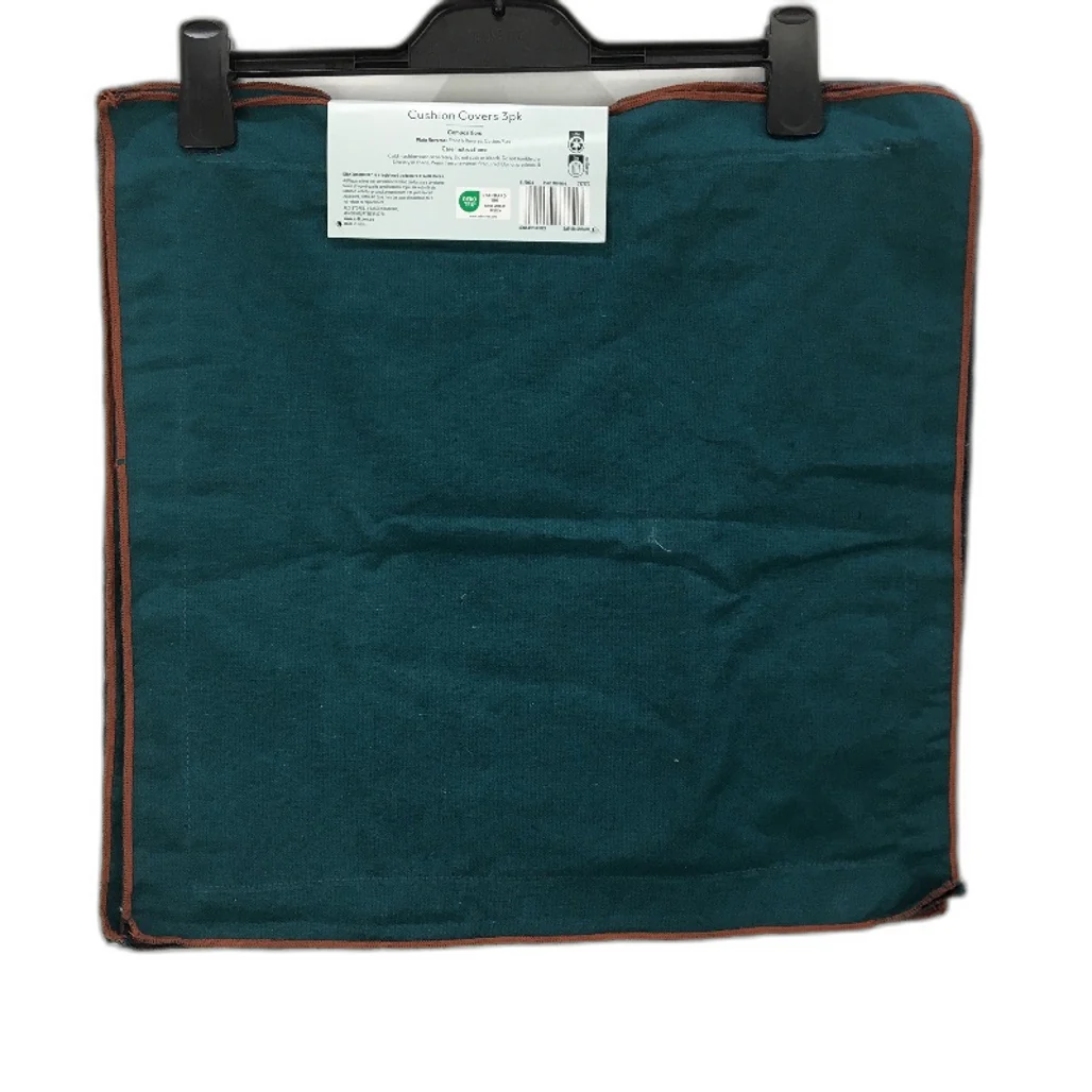 Kirkton House 3pk 45x45cm Cotton Flax Blend Red & Green Cushion Covers NEW - Image 2
