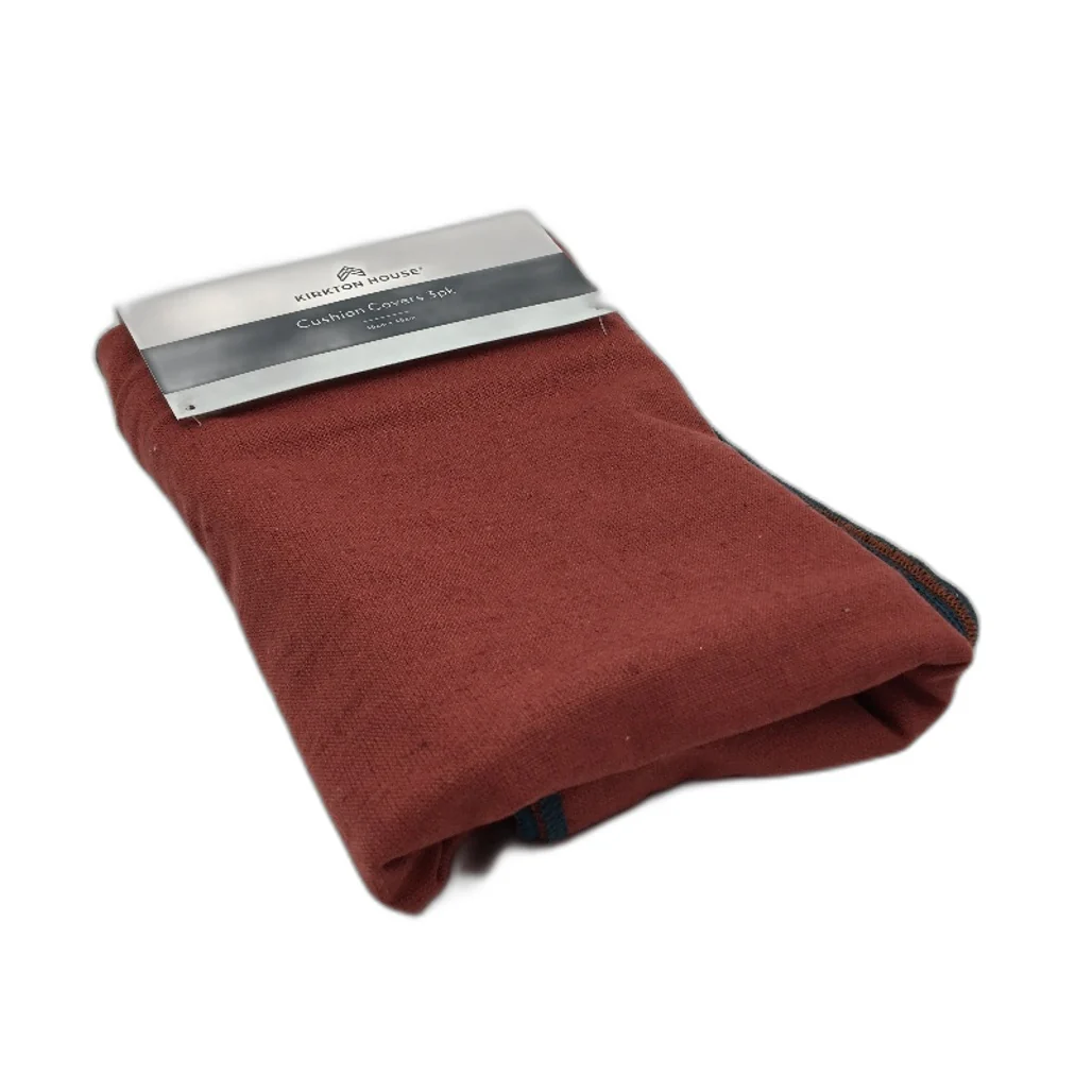 Kirkton House 3pk 45x45cm Cotton Flax Blend Red & Green Cushion Covers NEW - Image 5