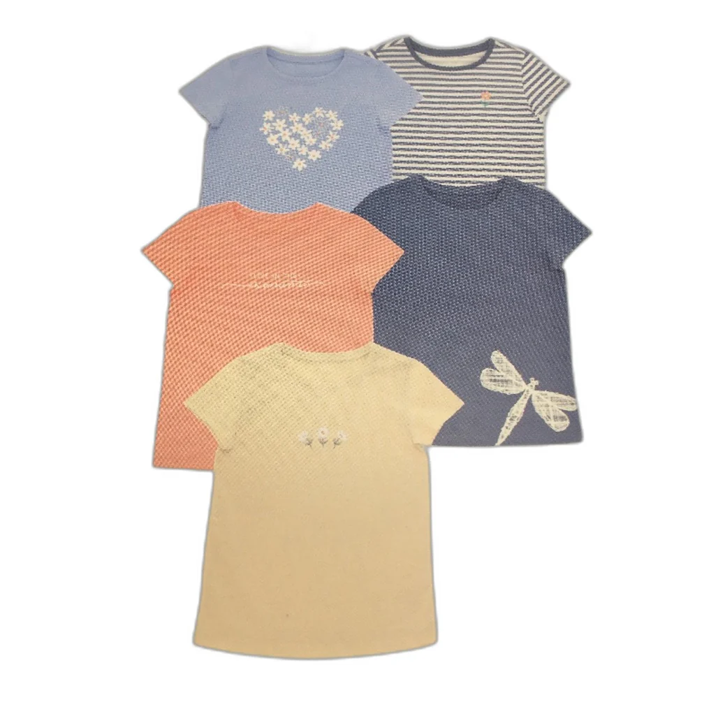 Lily & Dan 2 x 5Pks 100% Cotton Classic Fit Girls Tees Toddler Size 2 NEW - Image 5
