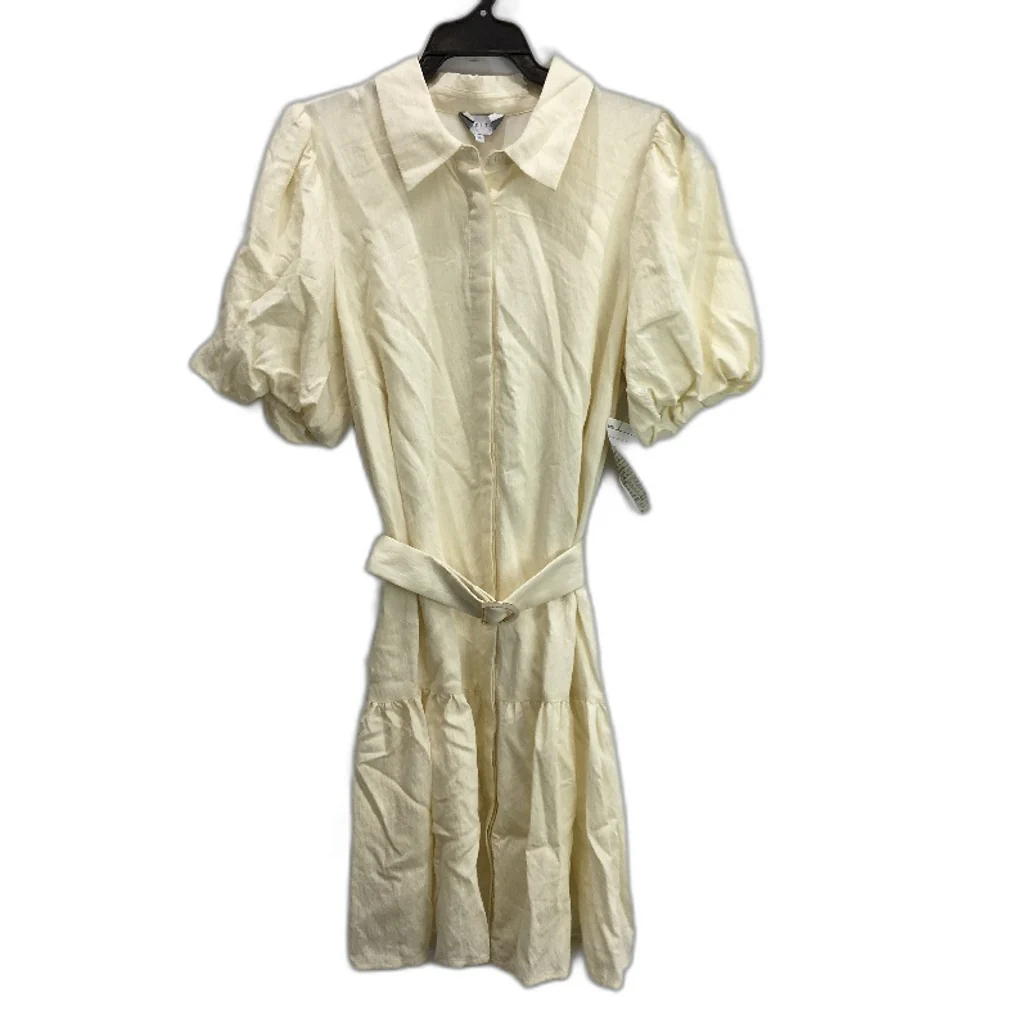 Tokito Myer Sample Cream Button Up Belted Fully Lined Dress Ladies Size 10 NEW